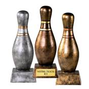 Lot de 3 Trophes bowling rsine 17cm - RS325