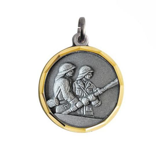 Médaille pompier laiton Ø32mm