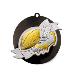 Médaille rugby acrylique métal Ø80mm