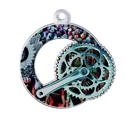 Médaille cyclisme plexiglas Ø50mm - MAN04