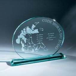 Trophée verre ovale 18cm - TV4055C