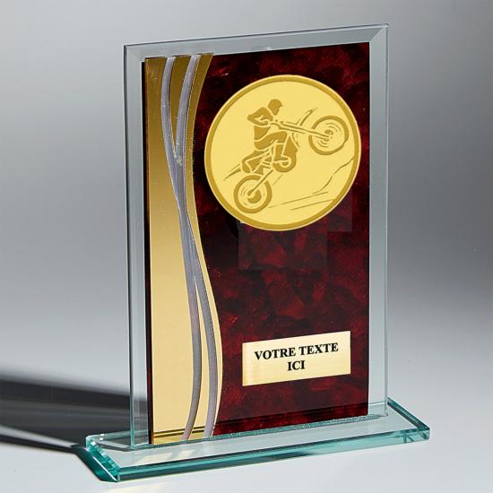 Trophée verre personnalisé 16cm