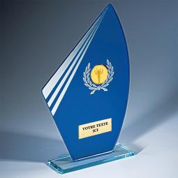 Trophée verre porte centre <br> 3 tailles disponibles