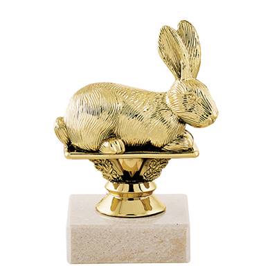 Trophée lapin plastique 11cm
