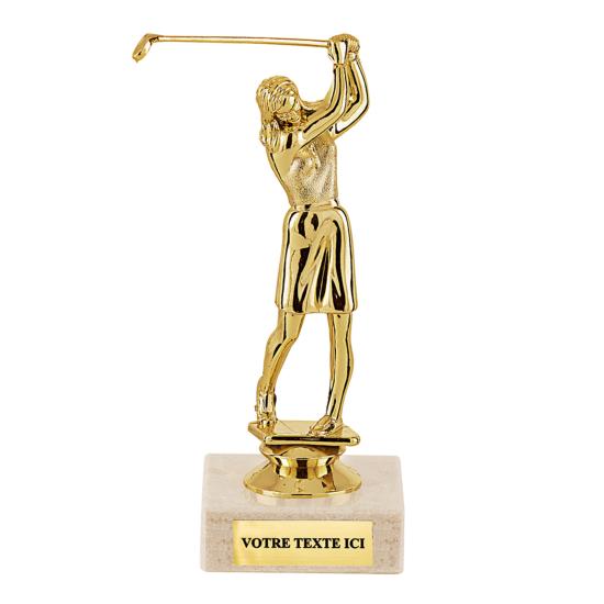 Trophée golf féminin plastique 15cm