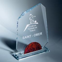 Trophée verre à personnaliser <br> 3 tailles disponibles