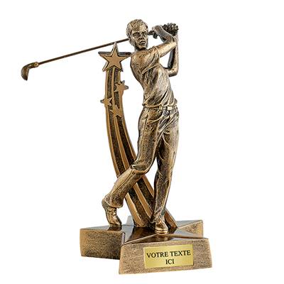 Trophée golf résine homme 21cm - RS3428