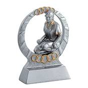 Trophée pétanque femme résine 11cm - RS2532