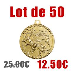 Médaille fer athlétisme Ø32mm lot 50