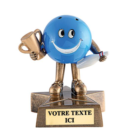 Trophée bowling résine 10cm 