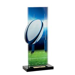 Trophée rugby acrylique 22cm