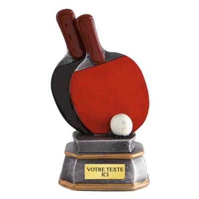 Trophée tennis de table résine 16cm - RS368