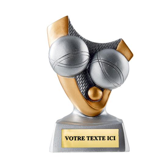 Trophée pétanque résine 10cm