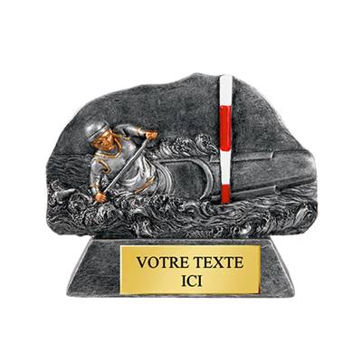 Trophée canoë résine 12x10cm - RS846