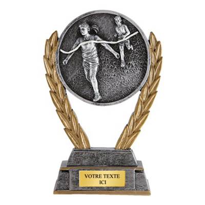 Trophée course à pied femme résine 18cm - RS0488