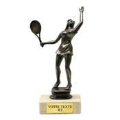 Trophée tennis féminin plastique 17cm - FST1078