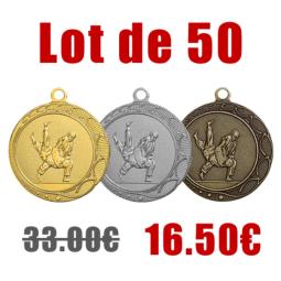 Médaille judo Ø50mm lot 50