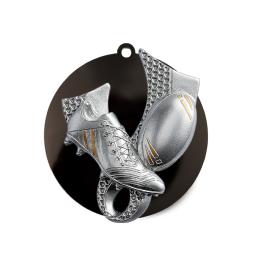 Médaille rugby fond noir ou blanc Ø70mm