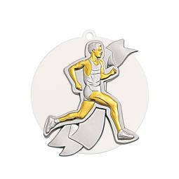 Médaille running acrylique métal Ø80mm