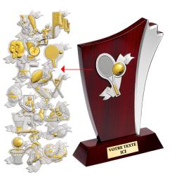 Trophée bois personnalisé discipline au choix