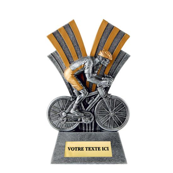 Trophée cyclisme résine 18cm 