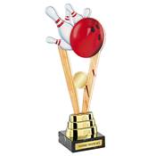 Trophée bowling plexiglas 25cm - PN011
