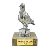 Trophée pigeon métal 11cm - FST1036