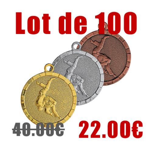 Médaille Judo Ø32mm lot 100