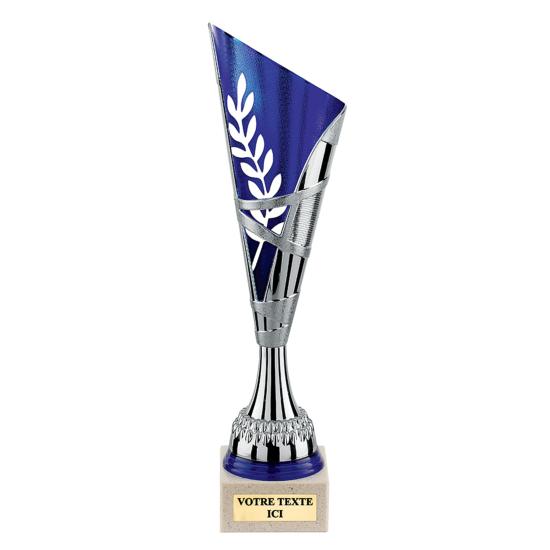 Coupe argent bleu 34cm