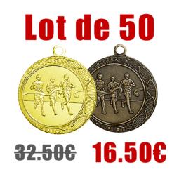 Médaille cross Ø50mm lot 50