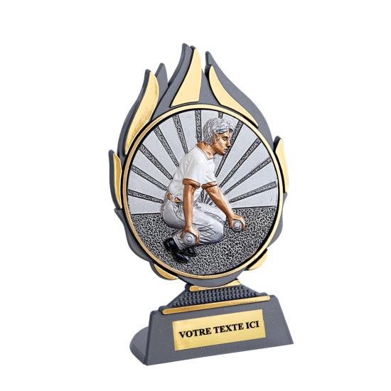 Trophée pétanque résine 13cm