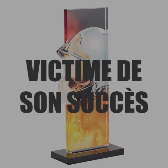 Trophée pompier plexiglas 22cm