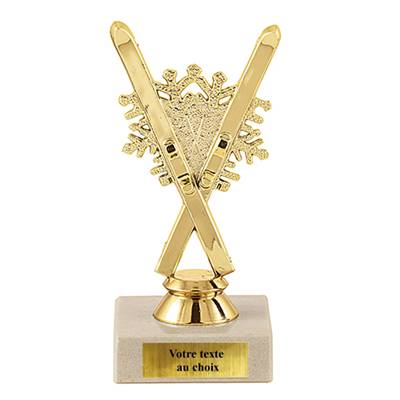 Trophée ski plastique 13cm - MSJ058