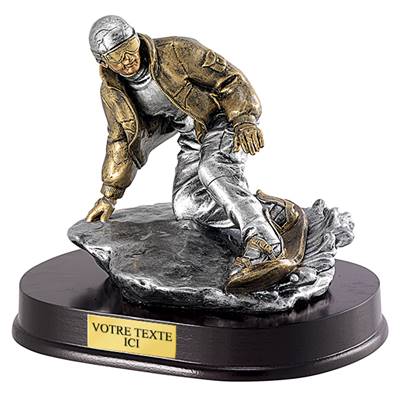 Trophée snowboard résine 21x20cm - RS0442