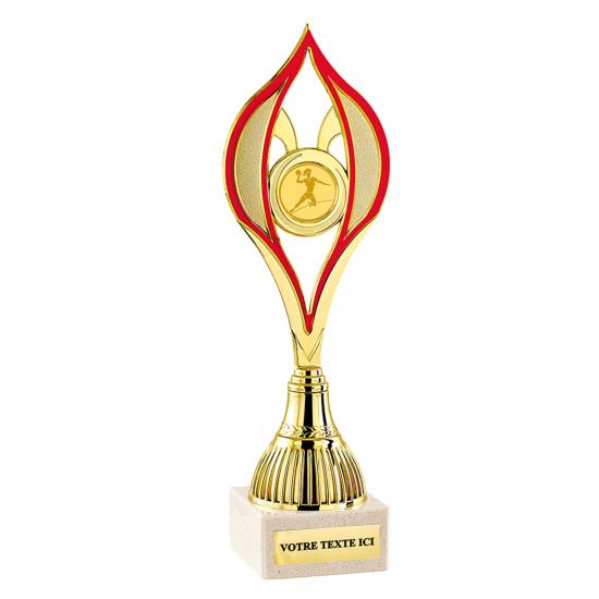 Trophée personnalisé plastique or<br>3 tailles disponibles
