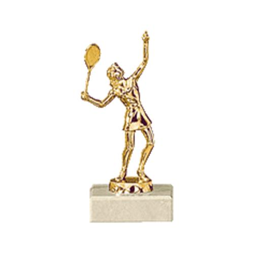 Trophée tennis femme métal 15cm - SM032