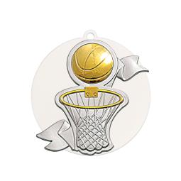 Médaille basketball acrylique métal Ø80mm