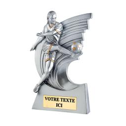 Trophée foot femme résine 20cm