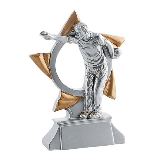 Trophée pétanque résine 15cm