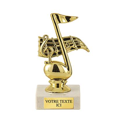 Trophée musique plastique 13cm