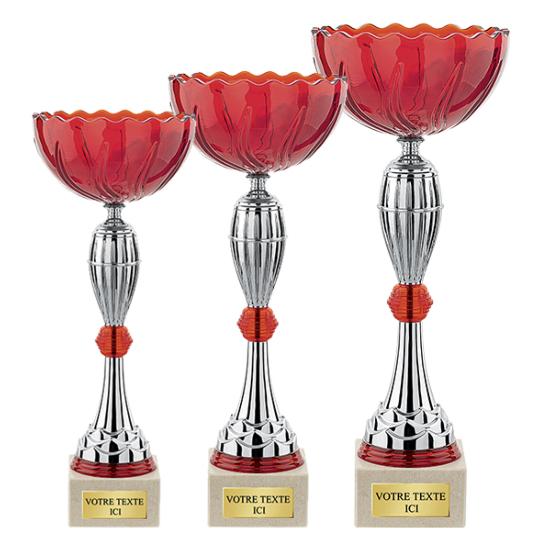 Coupe bol verre rouge- 3256B