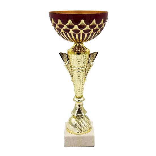 Coupe or rouge bordeau 32cm