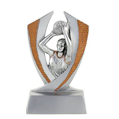 Trophée basket féminin résine 11cm - RS2702