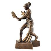 Trophée tennis femme résine 22cm - RS0343