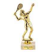 Trophée tennis femme plastique 18cm - MSJ060