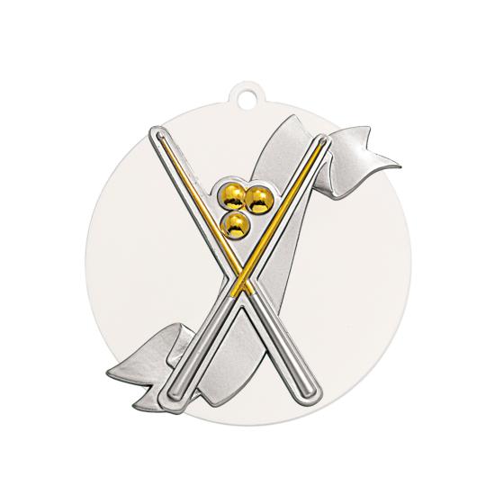 Médaille billard acrylique métal Ø80mm