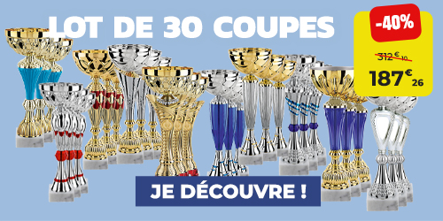 Lot de 30 coupes